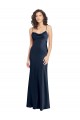 Purcahse  Dark Navy Cowl Neck Sleeveless Open Back Long Wedding Party Dress UK