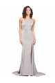 Purcahse  High Neck Sleeveless Low Back Sweep Train Evening Dresses UK