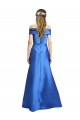 Purcahse  Off the Shoulder Sleeveless Satin Long Evening Dresses UK