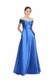 Purcahse  Off the Shoulder Sleeveless Satin Long Evening Dresses UK