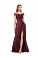 Purcahse  Burgundy Gold Strapless Cap Sleeves Long Evening Dress UK