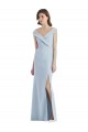 Purcahse  Light Sky Blue V-Neck Sleeveless Long Semi Formal Evening Dress UK