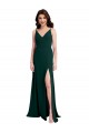 Purcahse  Midnight Green V-Neck Sleeveless V-Back Long Evening Dress UK
