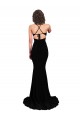 Purcahse  Black V-Neck Sleeveless Open Back Spandex Long Sexy Evening Dress UK