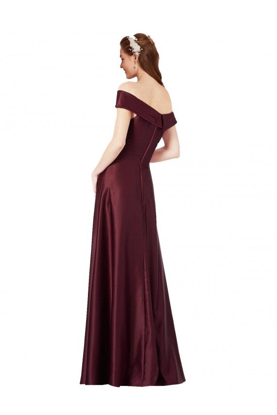 Purcahse  Burgundy Gold Strapless Cap Sleeves Long Evening Dress UK
