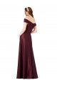 Purcahse  Burgundy Gold Strapless Cap Sleeves Long Evening Dress UK