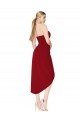 Purcahse  Burgundy High Neck Sleeveless Knee Length Sexy Evening Dress UK