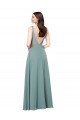 Purcahse  Dark Lavender V-Neck Sleeveless Low Back Long Sexy Evening Dress UK