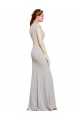 Purcahse  Dark Navy Boat Neck Sleeveless Open Back Long Sexy Evening Dress UK