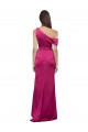 Purcahse  Fuchsia One Shoulder Sleeveless Long Evening Dress UK