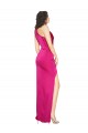 Purcahse  Fuchsia One Shoulder Sleeveless Long Sexy Evening Dress UK