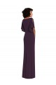 Purcahse  Grape V-Neck Split Sleeves Long Maxi Evening Dress UK