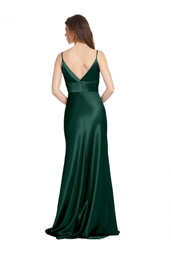 Purcahse  Hunter High Neck Sleeveless V-Back Long Evening Dress UK