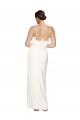 Purcahse  Ivory High Neck Sleeveless Low Back Stretch Satin Long Evening Dress UK