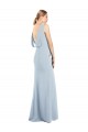 Purcahse  Light Sky Blue Bateau Neck Sleeveless Low Back Long Semi Formal Evening Dress UK