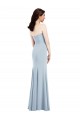 Purcahse  Light Sky Blue Strapless Sleeveless Low Back Long Semi Formal Evening Dress UK