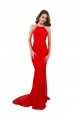Purcahse  Red High Neck Sleeveless Open Back Long Sexy Evening Dress UK