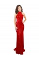 Purcahse  Red High Neck Sleeveless Open Back Sequin Long Evening Dress UK