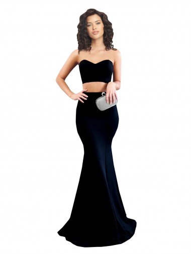 Cheap Black High Neck Sleeveless Low Back Long Wedding Party Dress UK
