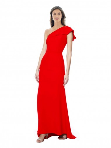 Cheap Red High Neck Sleeveless Long Evening Dress UK