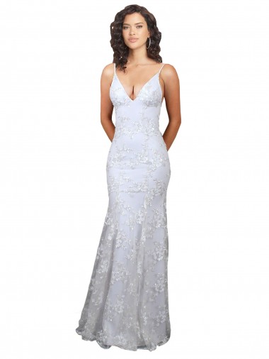 Cheap White High Neck Sleeveless Backless Long Evening Dress UK