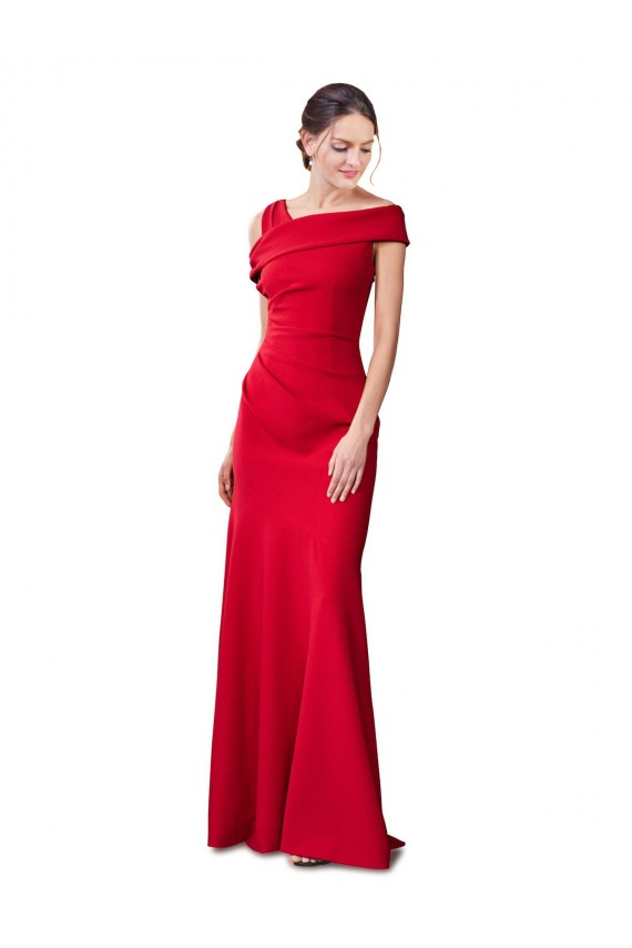 Purcahse  Red Sleeveless Long Bridal Party Dress UK