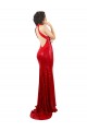 Purcahse  Red High Neck Sleeveless Open Back Sequin Long Evening Dress UK