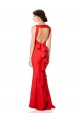 Purcahse  Red High Neck Sleeveless Open Back Long Wedding Party Dress UK