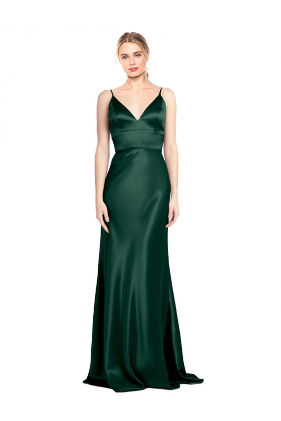 Purcahse  Hunter High Neck Sleeveless V-Back Long Evening Dress UK