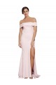 Purcahse  Pink Square Neck Sleeveless Low Back Sweep Train Bridal Party Dress UK
