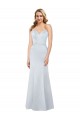 Purcahse  Light Sky Blue Strapless Sleeveless Low Back Satin Long Evening Dress UK