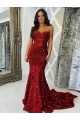 Purcahse  Burgundy Sweetheart Sleeveless Court Train Evening Dress UK