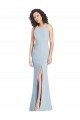 Purcahse  Light Sky Blue Halter Neck Sleeveless Criss Cross Open Back Long Semi Formal Evening Dress UK