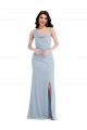 Purcahse  Light Sky Blue One Shoulder Sleeveless Long Maxi Evening Dress UK
