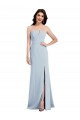Purcahse  Light Sky Blue Strapless Sleeveless Low Back Long Semi Formal Evening Dress UK