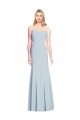 Purcahse  Light Sky Blue Strapless Sleeveless Low Back Long Evening Dress UK