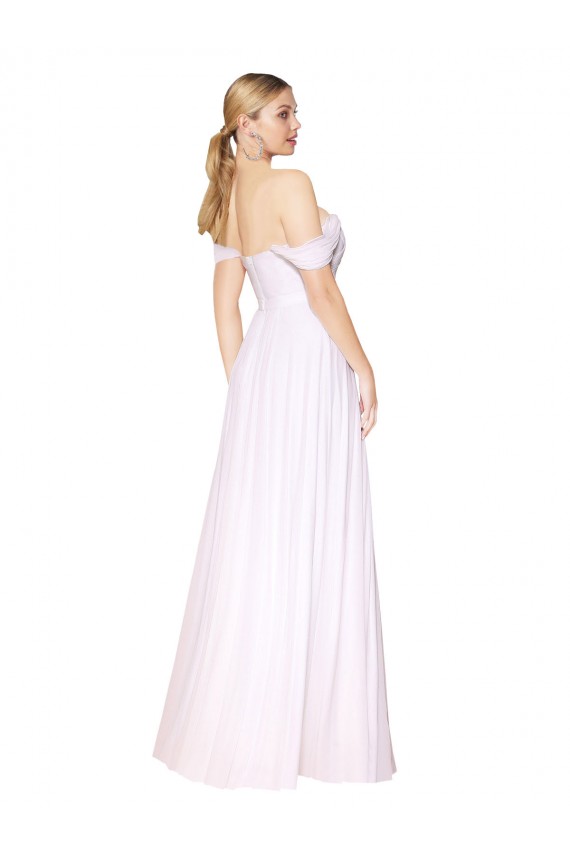 Purcahse  White High Neck Sleeveless Soft Chiffon Long Evening Dress UK