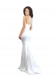 Purcahse  White High Neck Sleeveless Low Back Long Evening Dress UK